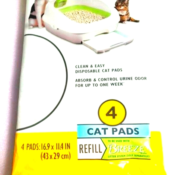 Purina Tidy Cats 4 CAT PADS for BREEZE LITTER SYSTEM Refill Pack ODOR CONTROL - Picture 3 of 4